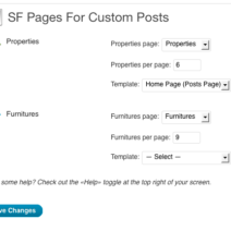 SF Pages For Custom Posts