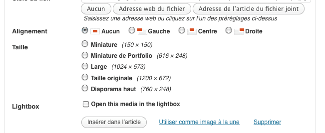 Taille d'image supplémentaire