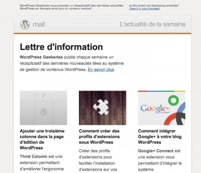 Newsletter geekeries.fr